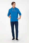 Men's Hooded Cobalt Basic Sweatshirt