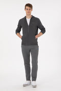 Men's Anthracite Knitted Cardigan