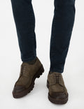 Khaki 100% Leather Casual Shoes
