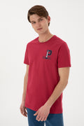 Men's Regular Fit Crew Neck Cherry T-Shirt