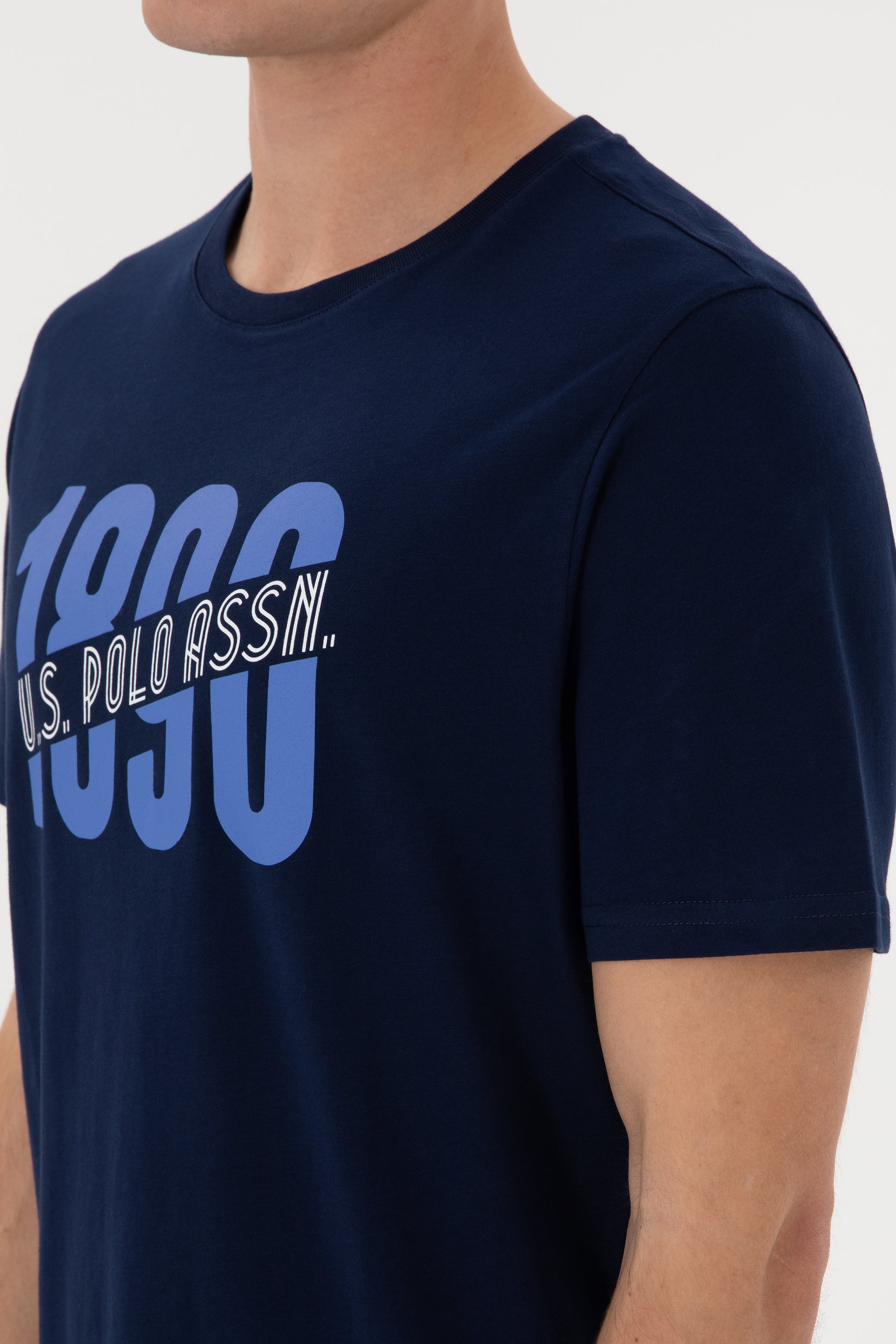 Men's Regular Fit Crew Neck Navy T-Shirt