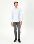 Blue Slim Fit Long Sleeve Shirt