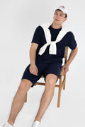Men's Comfort Fit Crew Neck Navy T-Shirt