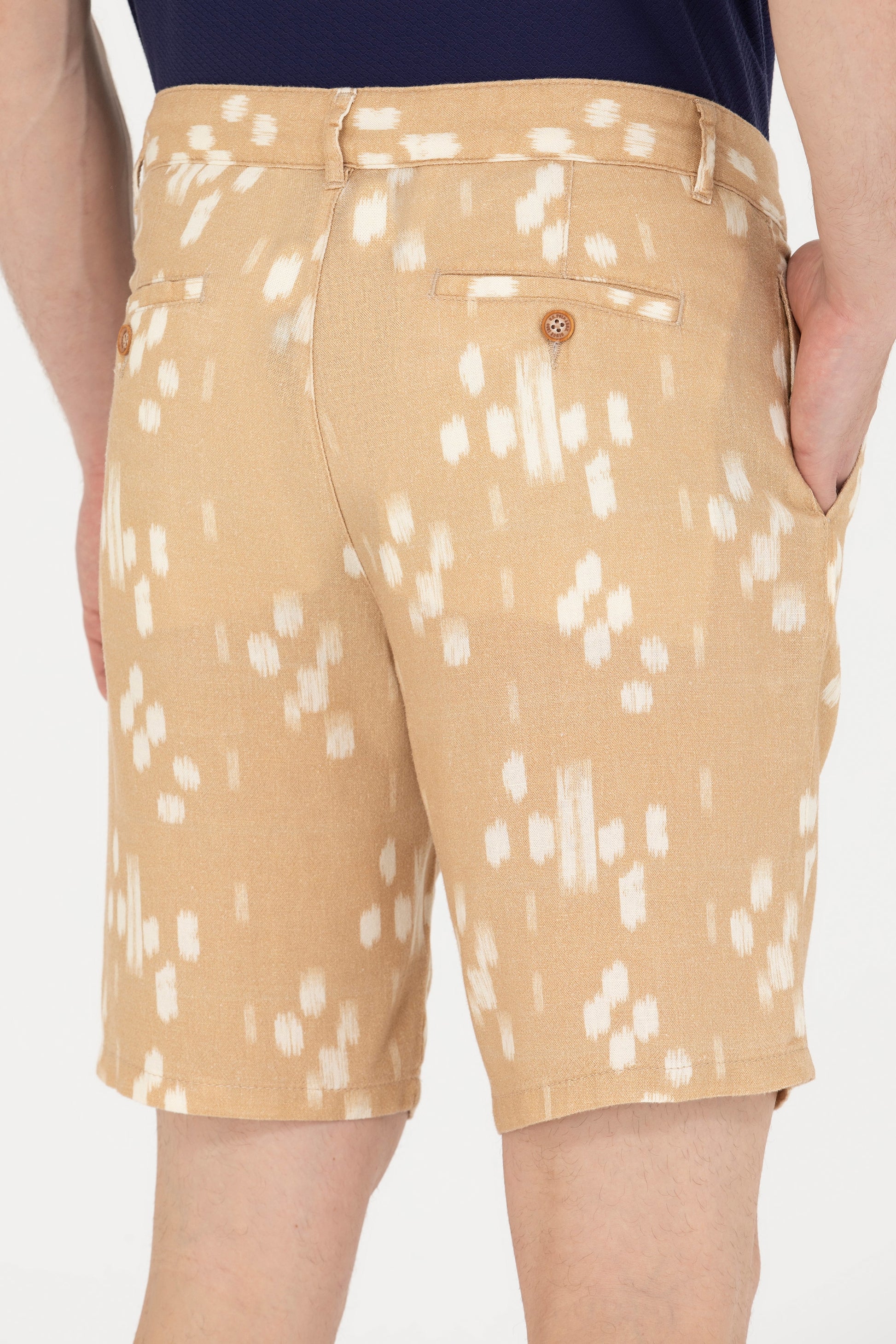 Men's Camel Woven Shorts