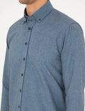 Blue Slim Fit Long Sleeve Shirt