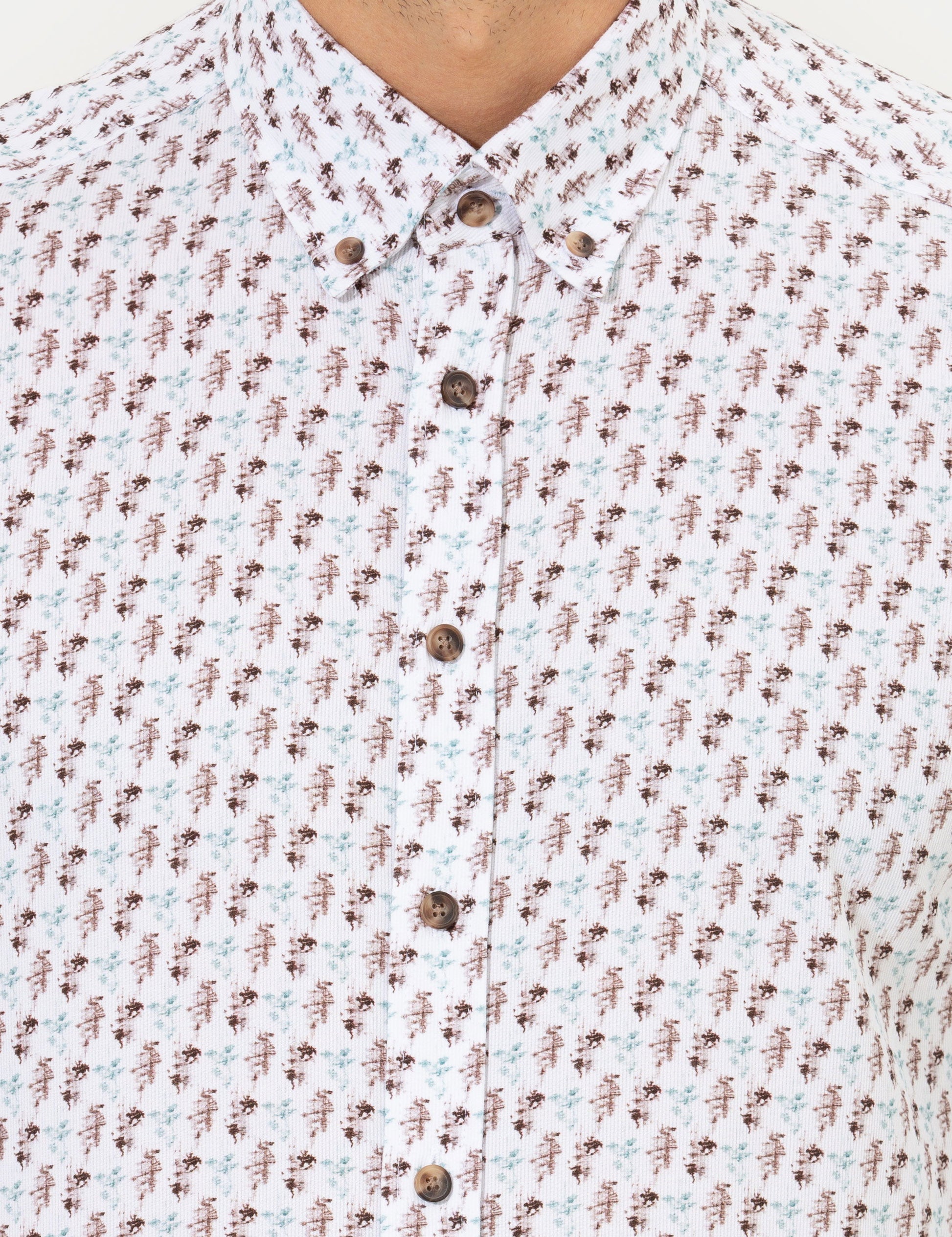 White Regular Fit Long Sleeve Shirt