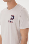 Men's Regular Fit Crew Neck Light Grey T-Shirt