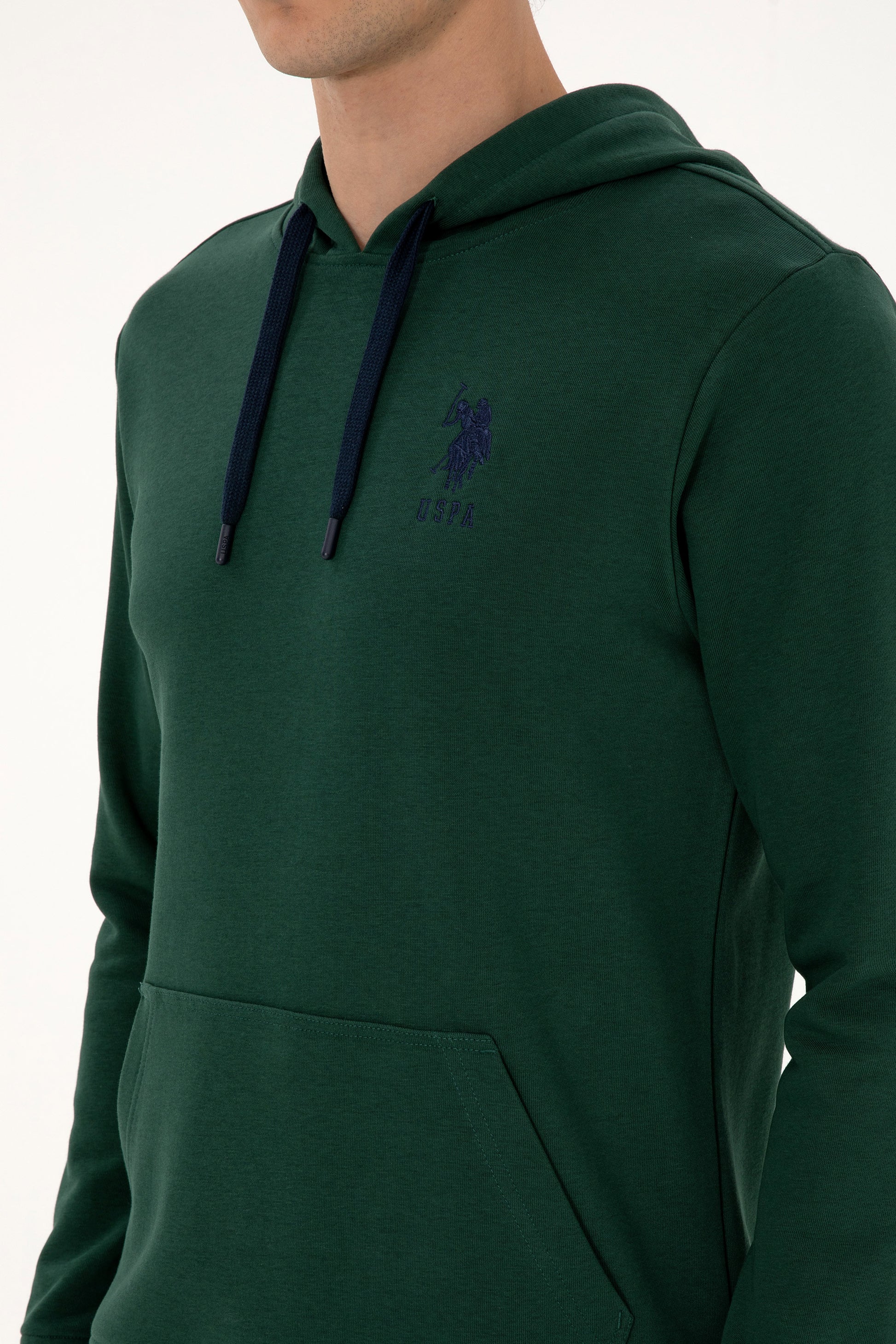 Men's Dark Green Basic Sweatshirt