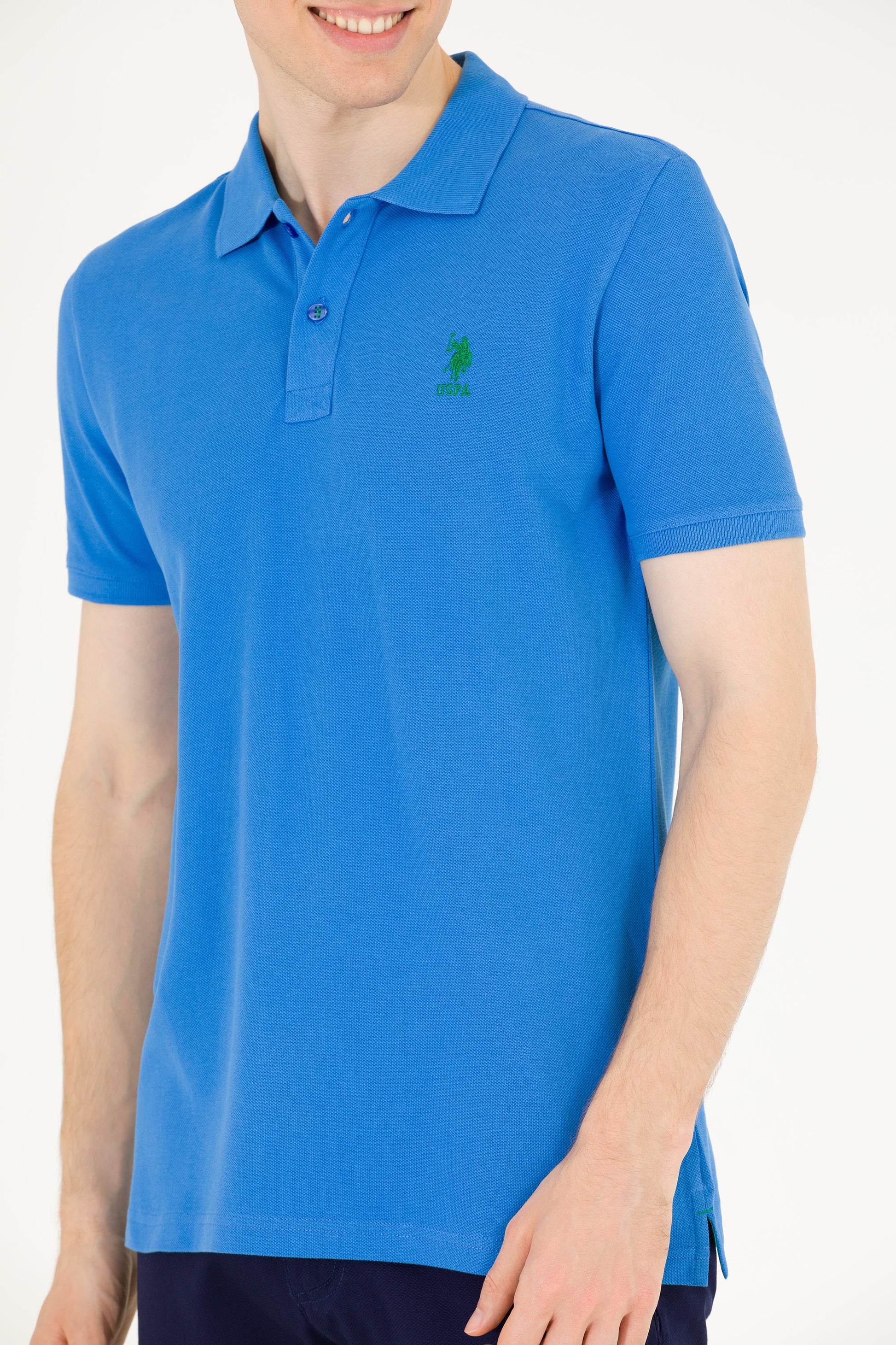 Men's Saks Basic Polo Neck T-Shirt