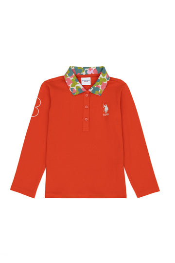 Girls' Orange Basic Sweatshirt