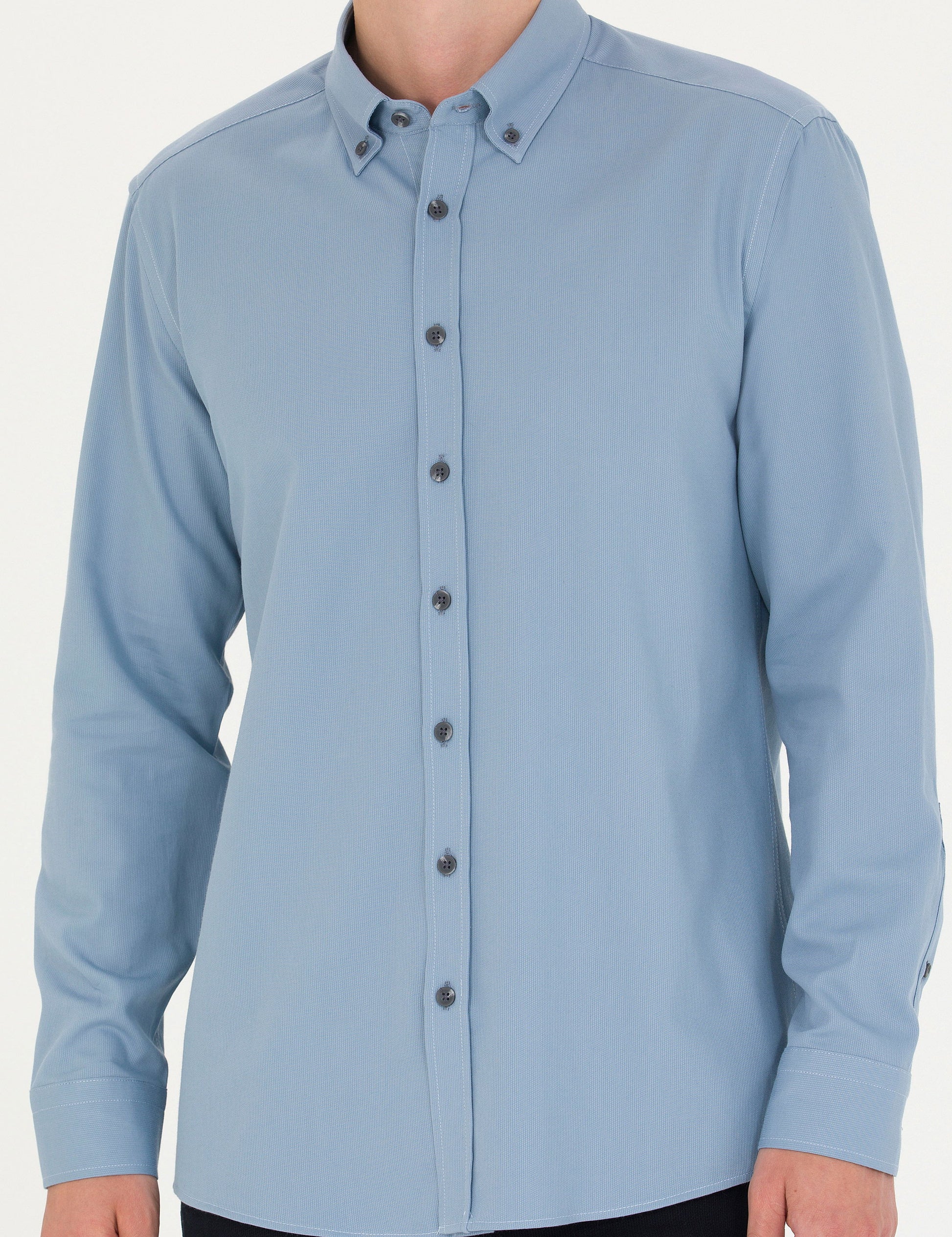 Blue Regular Fit Long Sleeve Shirt