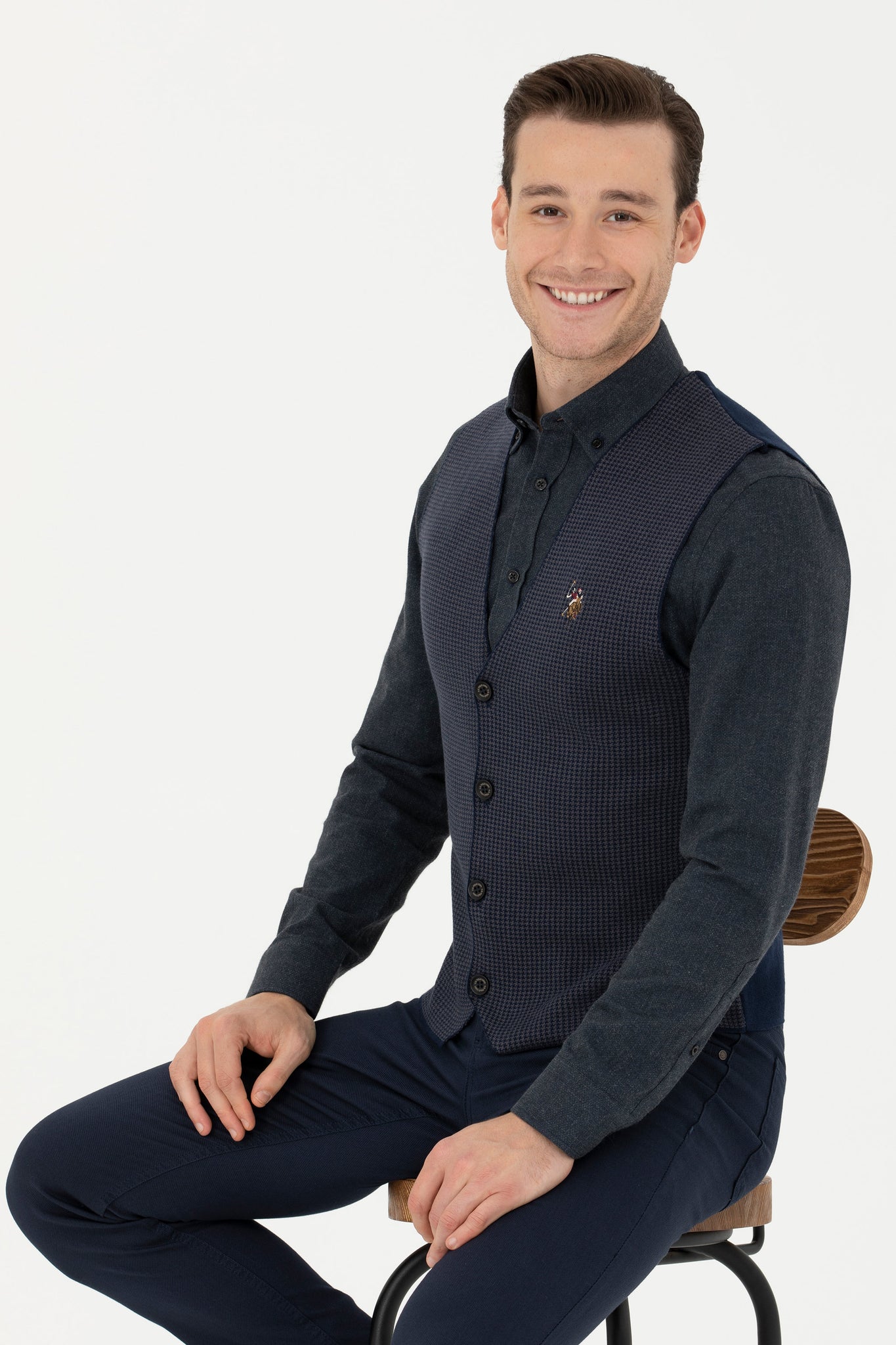 Men's Navy Knitwear Cardigan