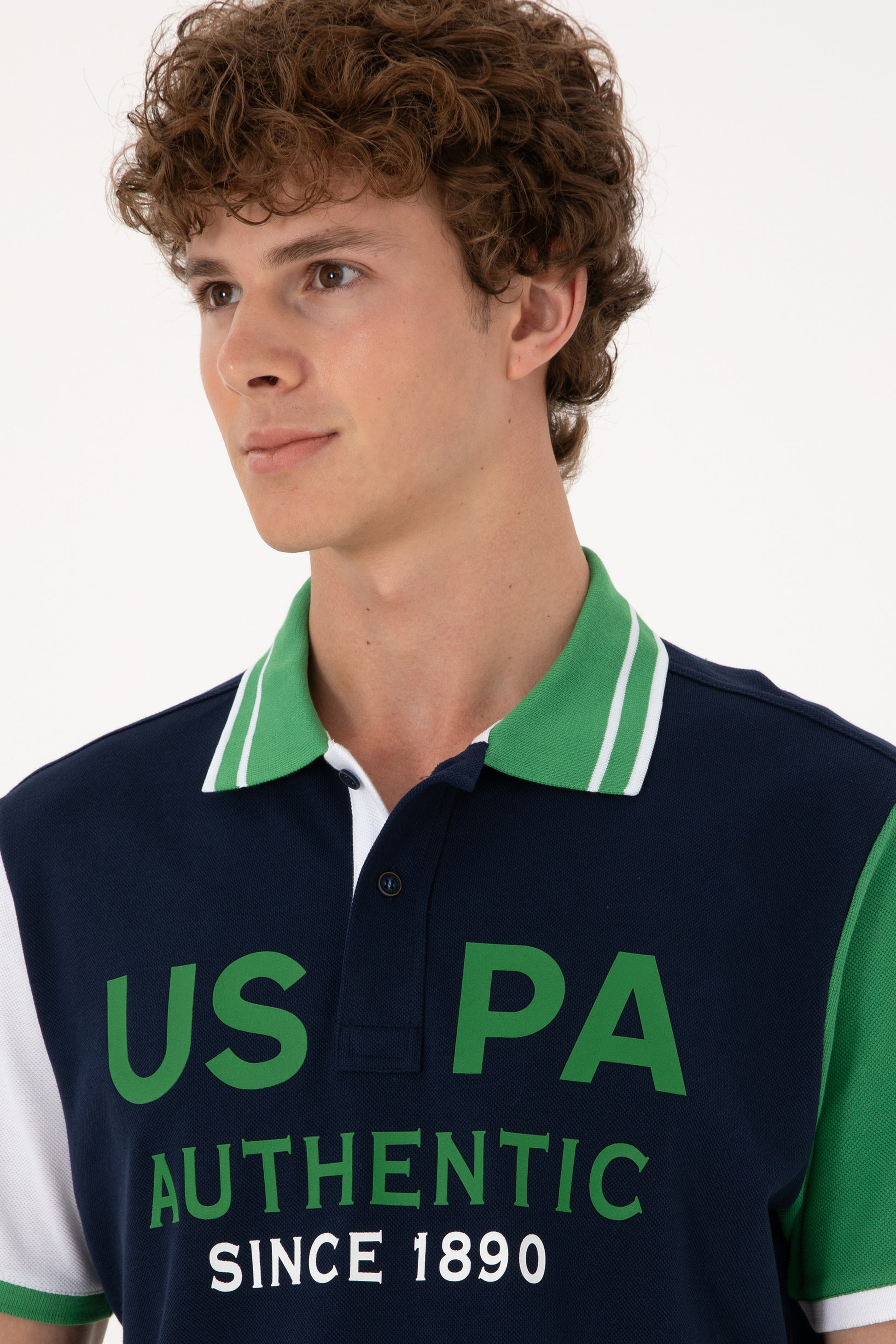 Men's Regular Fit Polo Neck Navy T-Shirt