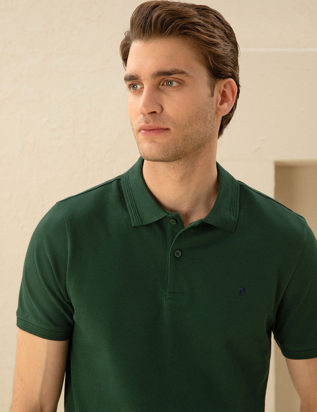 Dark Green Slim Fit Basic T-Shirt