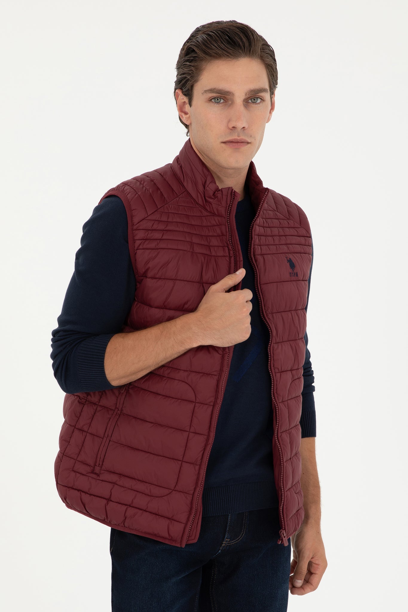 Men's Burgundy Vest