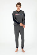 Men's Anthracite Melange Pajama Set