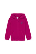 Girls' Fuchsia Zipper Basic Sweatshirt