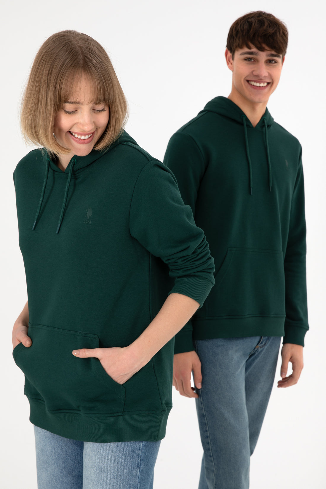 Men's Dark Green Basic Sweatshirt