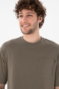 Men's Comfort Fit Crew Neck Mink T-Shirt