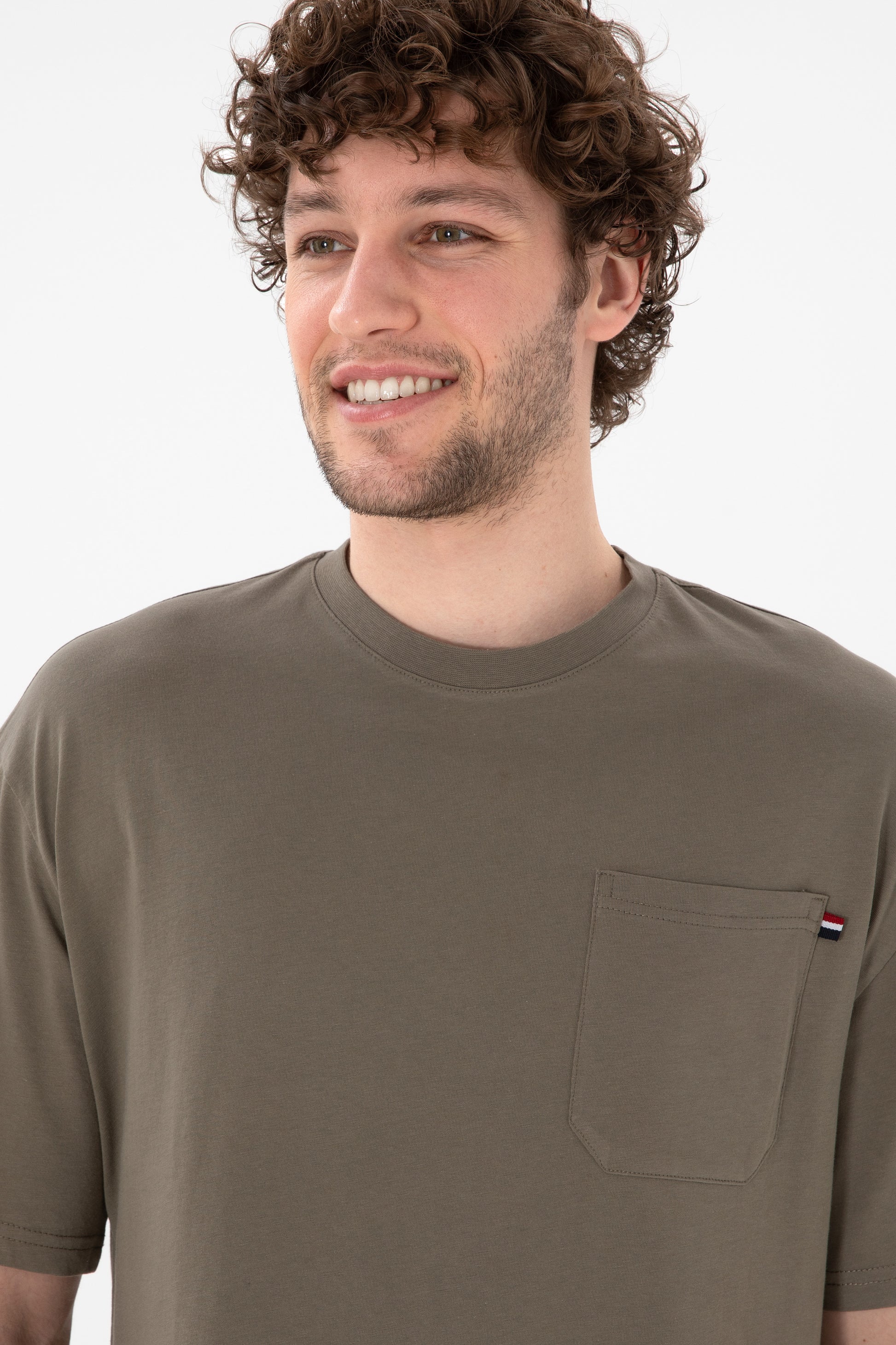 Men's Comfort Fit Crew Neck Mink T-Shirt