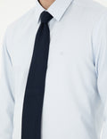 Light Blue Slim Fit Long Sleeve Basic Shirt