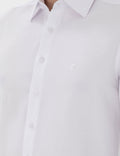 White Italian Collar Ruffle Long Sleeve Shirt
