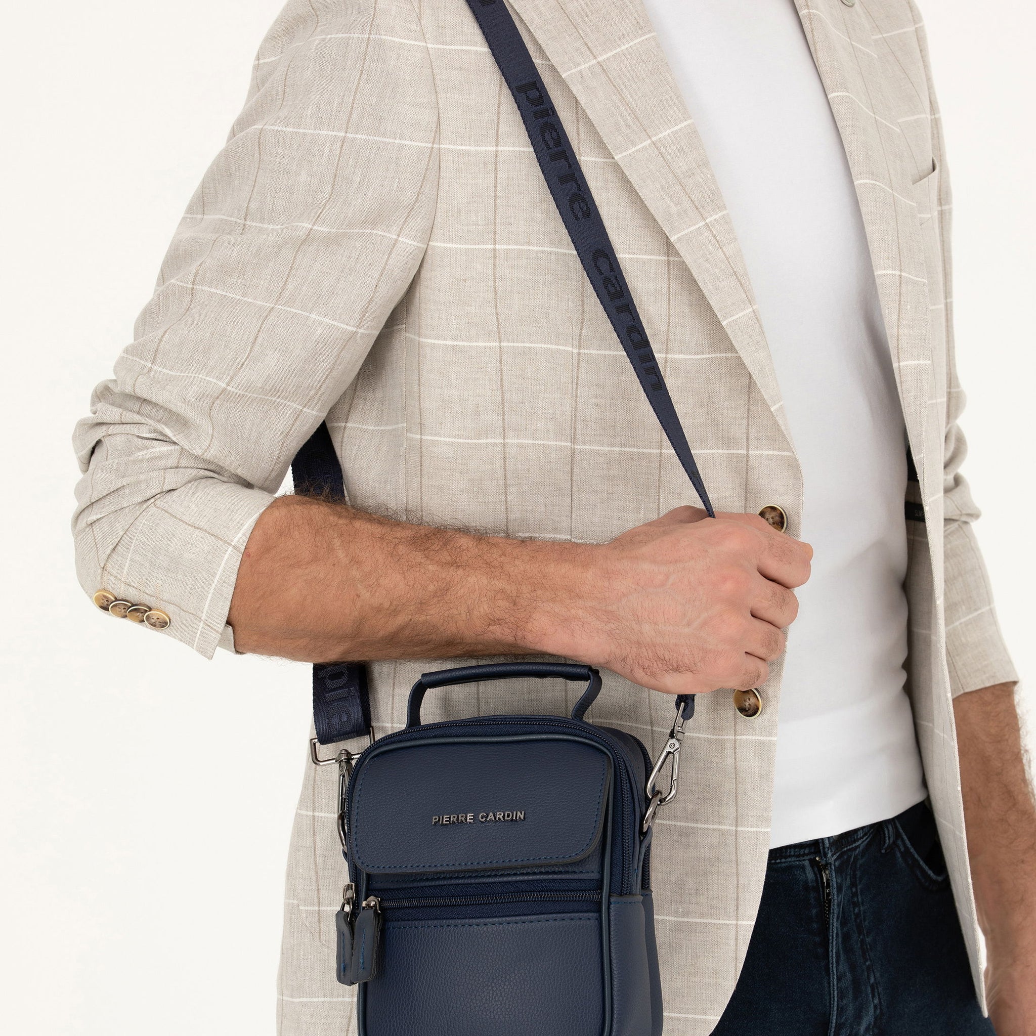 Men's Navy Blue Hanger Handbag