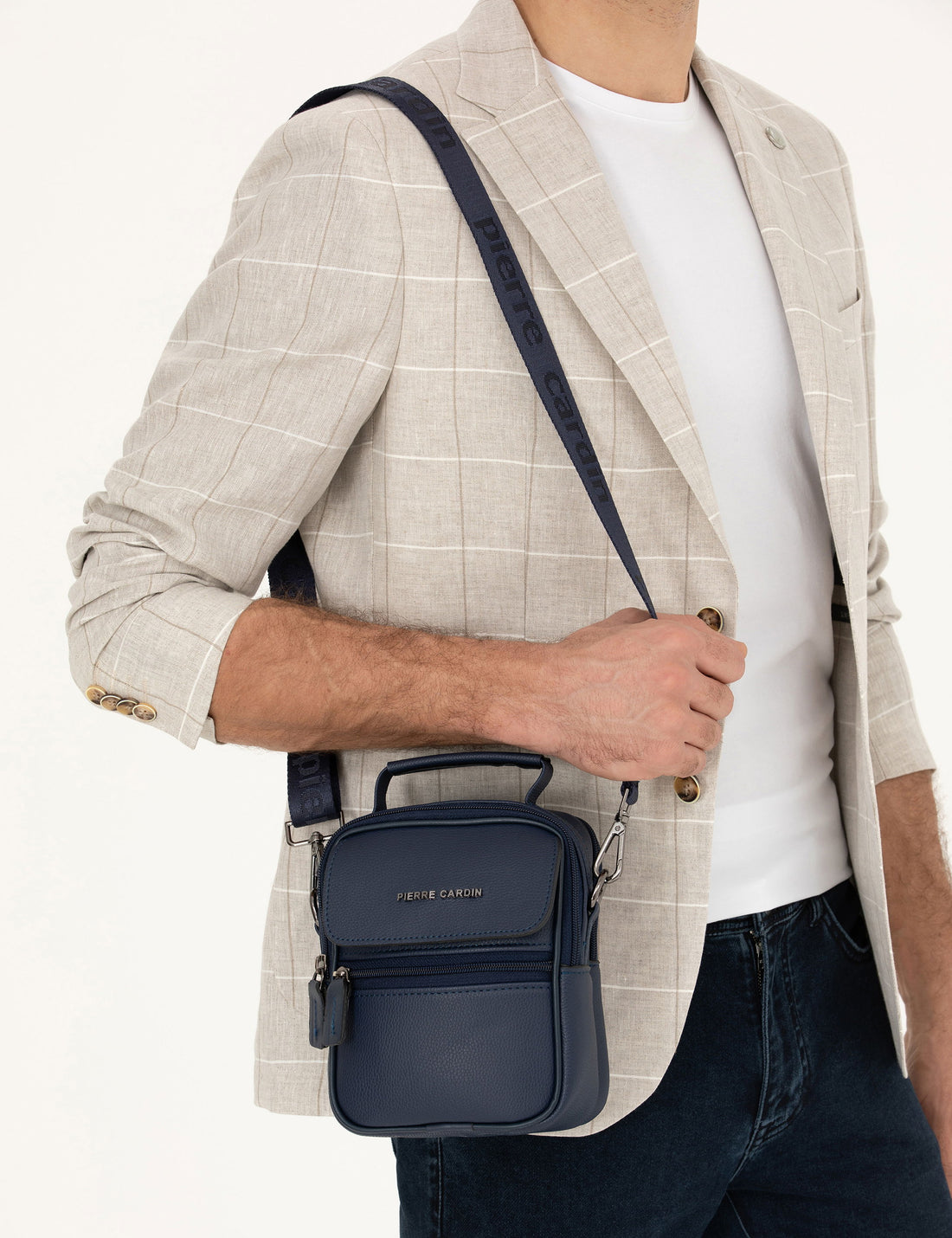 Men's Navy Blue Hanger Handbag
