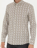 Khaki Regular Fit Long Sleeve Shirt