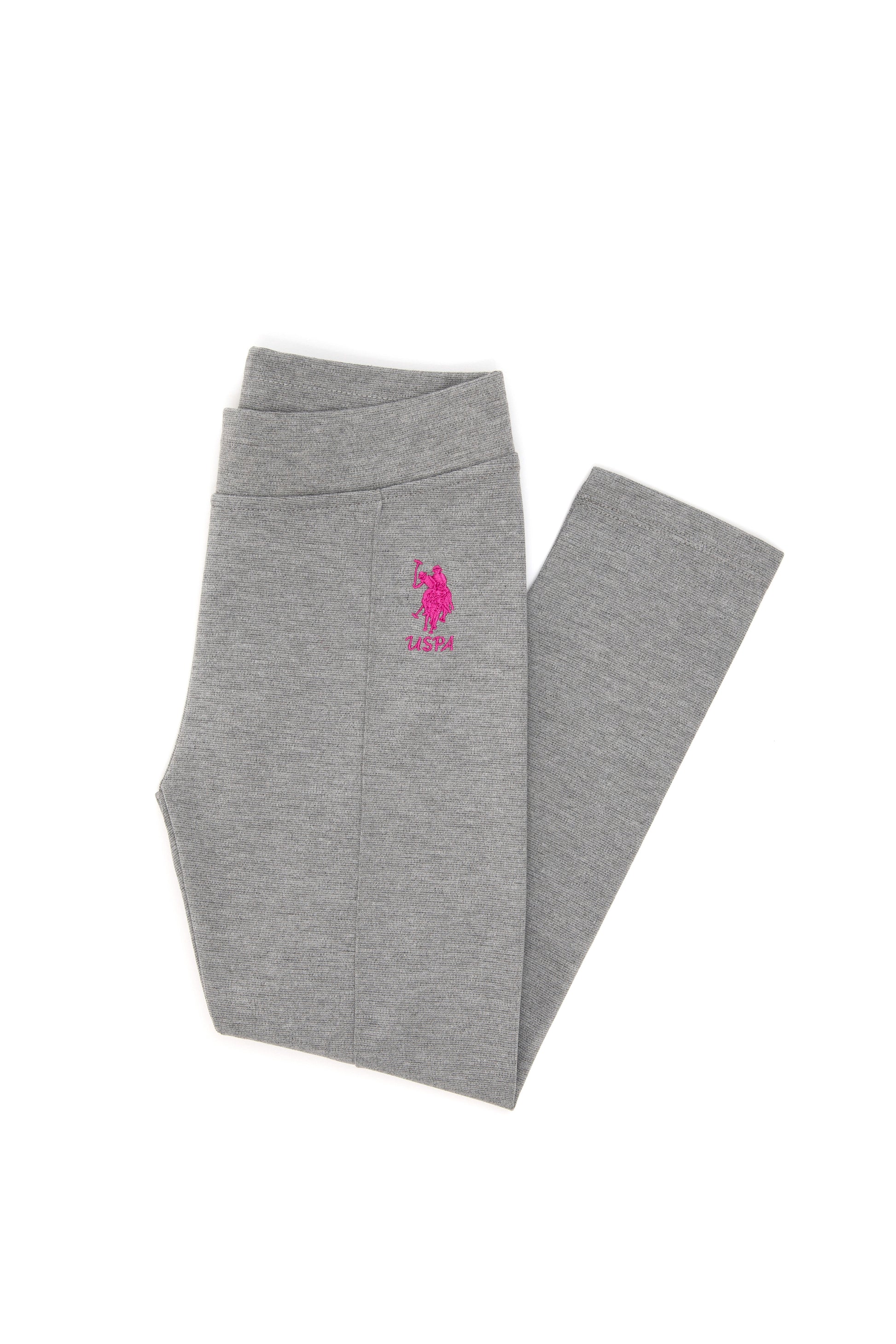 Girls' Grey Melange Leggings