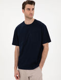 Navy Blue Comfort Fit Basic T-Shirt