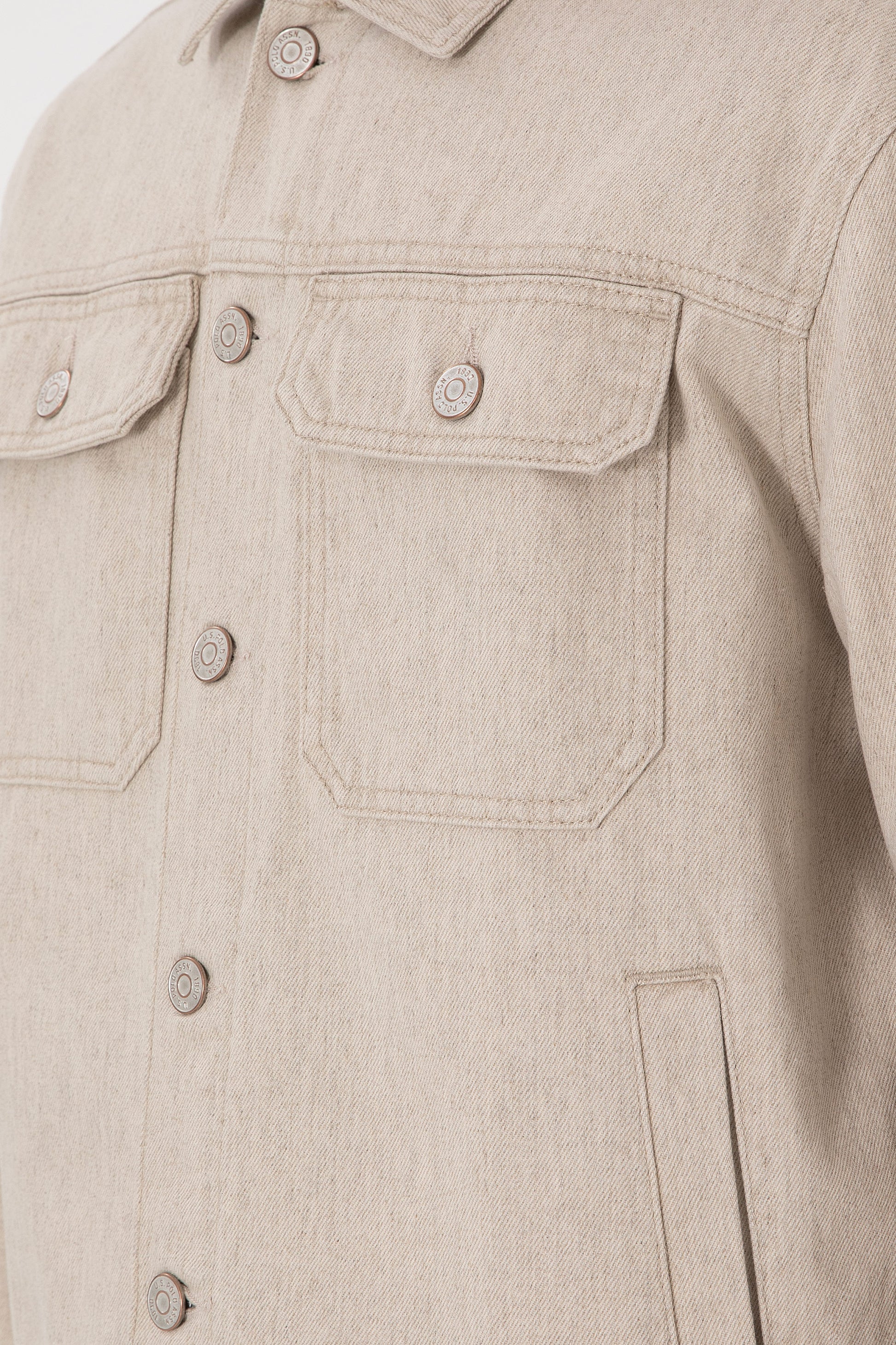 Men's Beige Jean Shirt
