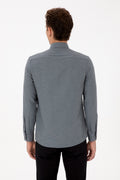 Men's Anthracite Long Sleeve Basic Shirt