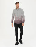 Burgundy Slim Fit Long Sleeve Shirt