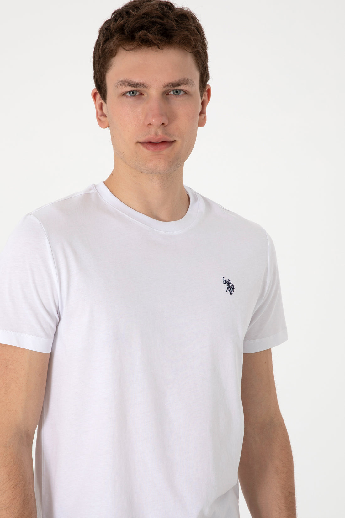Men's Regular Fit Crew Neck White T-Shirt