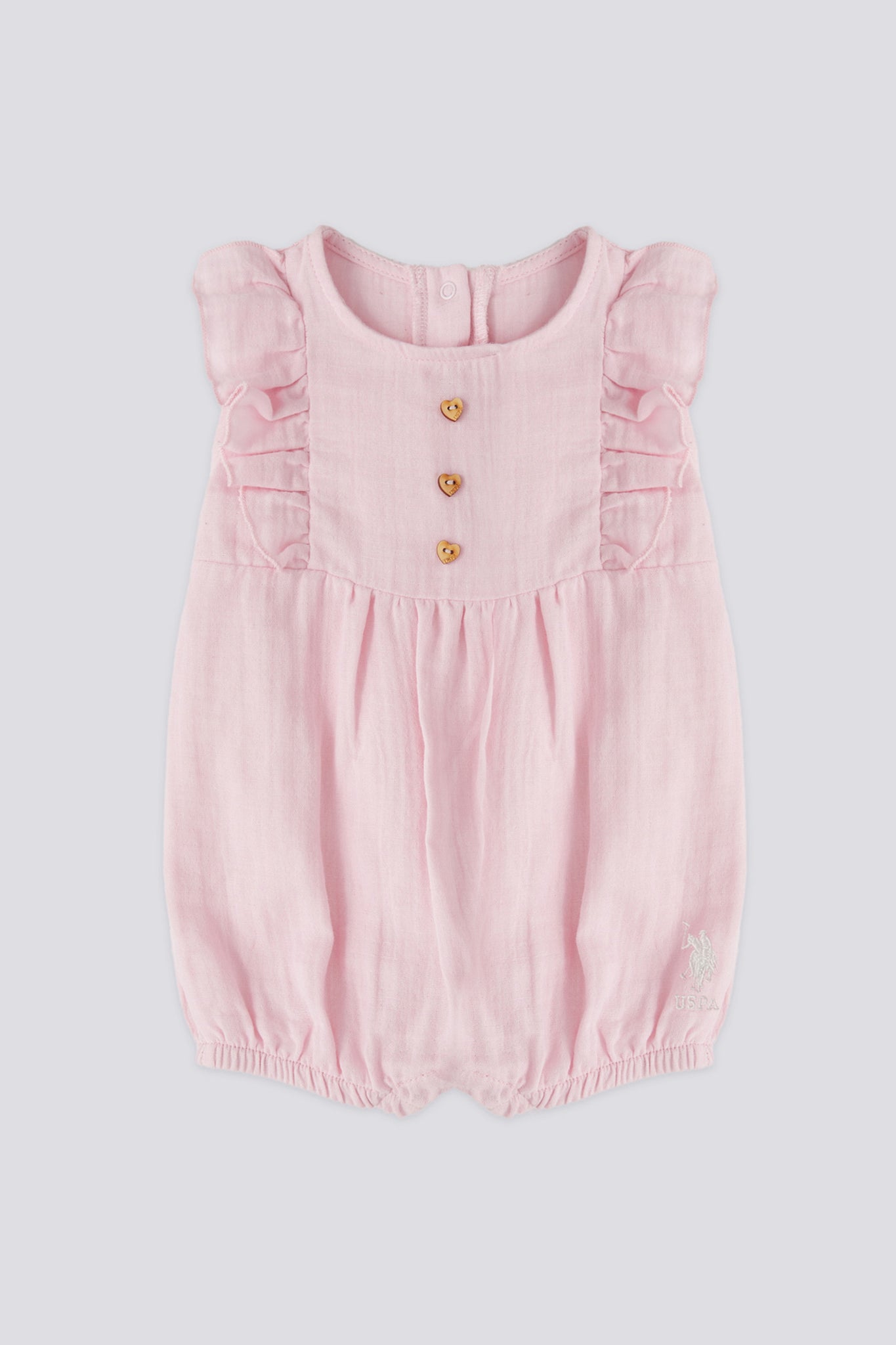 Baby Girl Pink Ruffle Jumpsuit