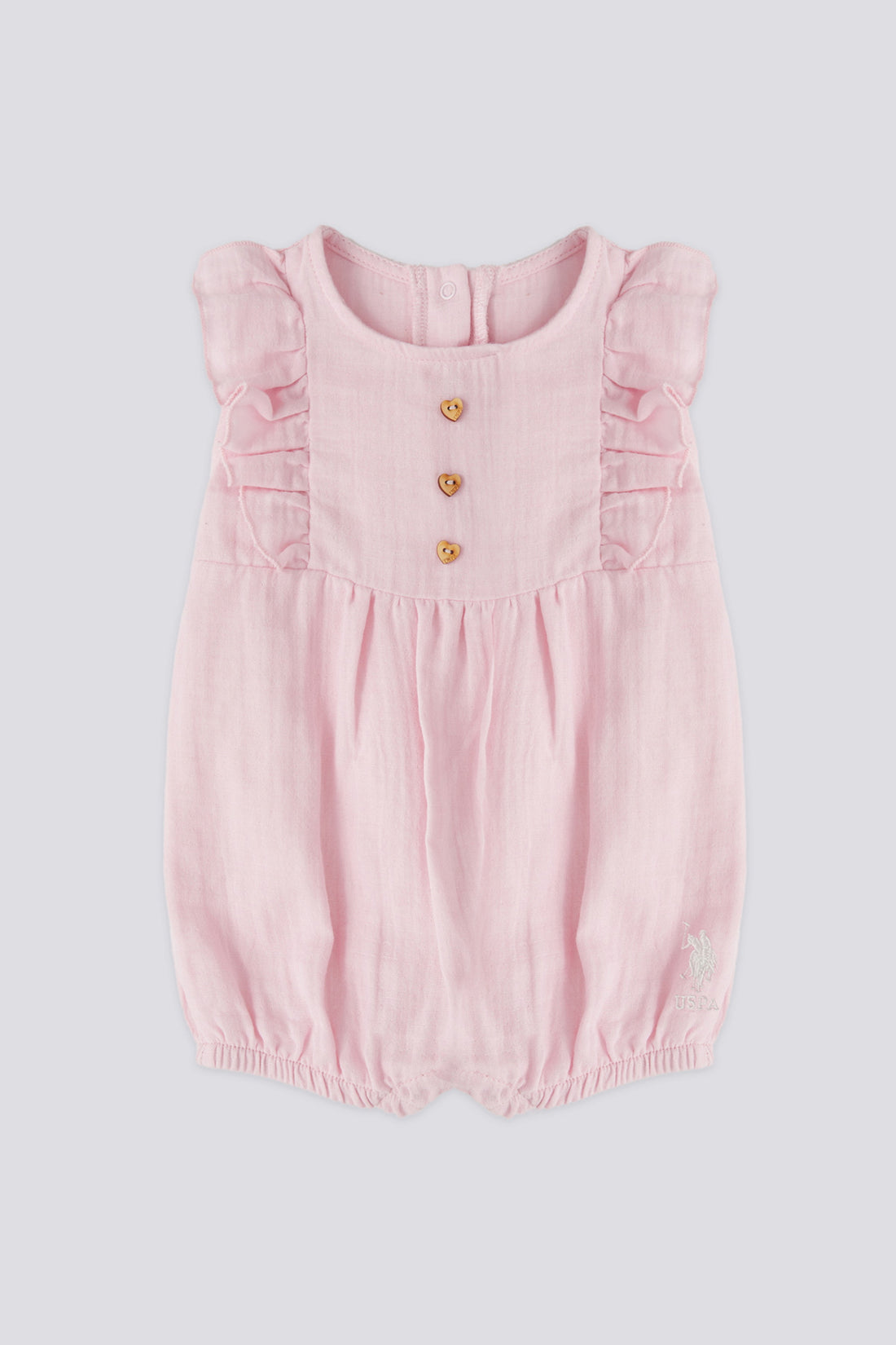 Baby Girl Pink Ruffle Jumpsuit