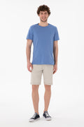 Men's Regular Fit Crew Neck Dark Blue Basic T-Shirt