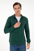 Men's Dark Green Knitted Cardigan