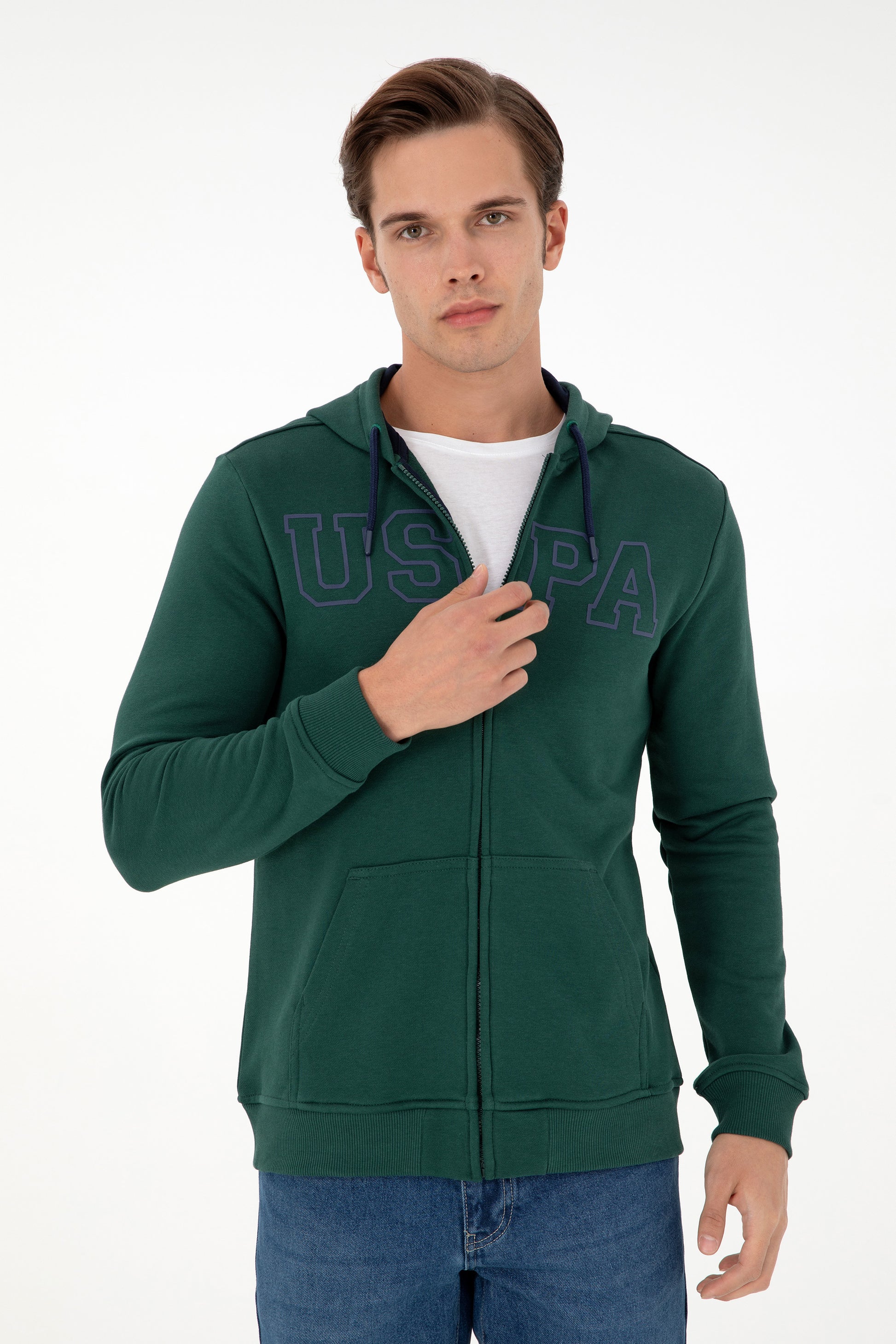 Men's Dark Green Knitted Cardigan
