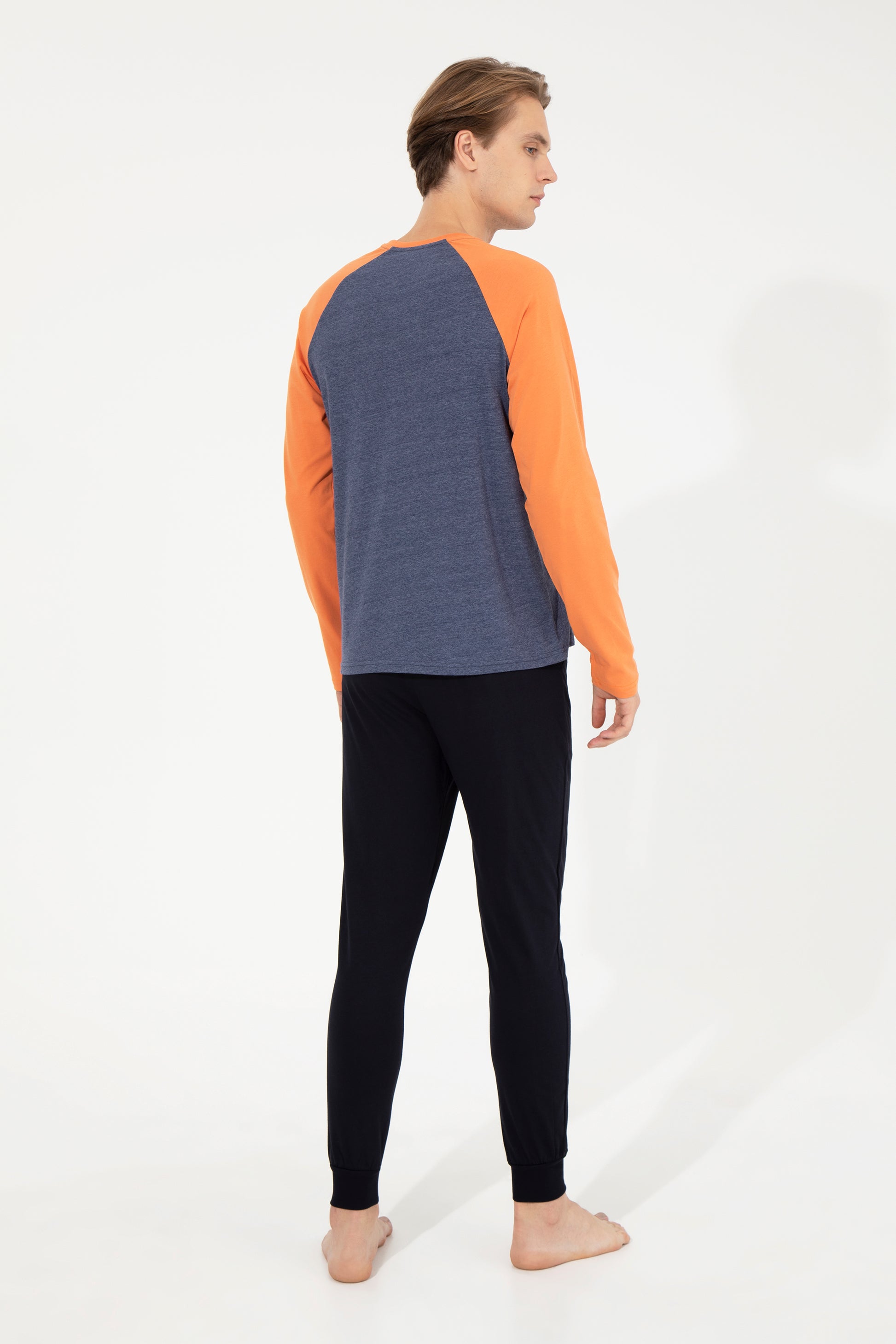 Men's Orange Pajama Set