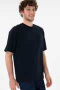 Men's Comfort Fit Crew Neck Navy T-Shirt