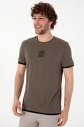 Men's Regular Fit Crew Neck Mink T-Shirt