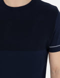 Navy Blue Slim Fit Crew Neck Sweater T-Shirt