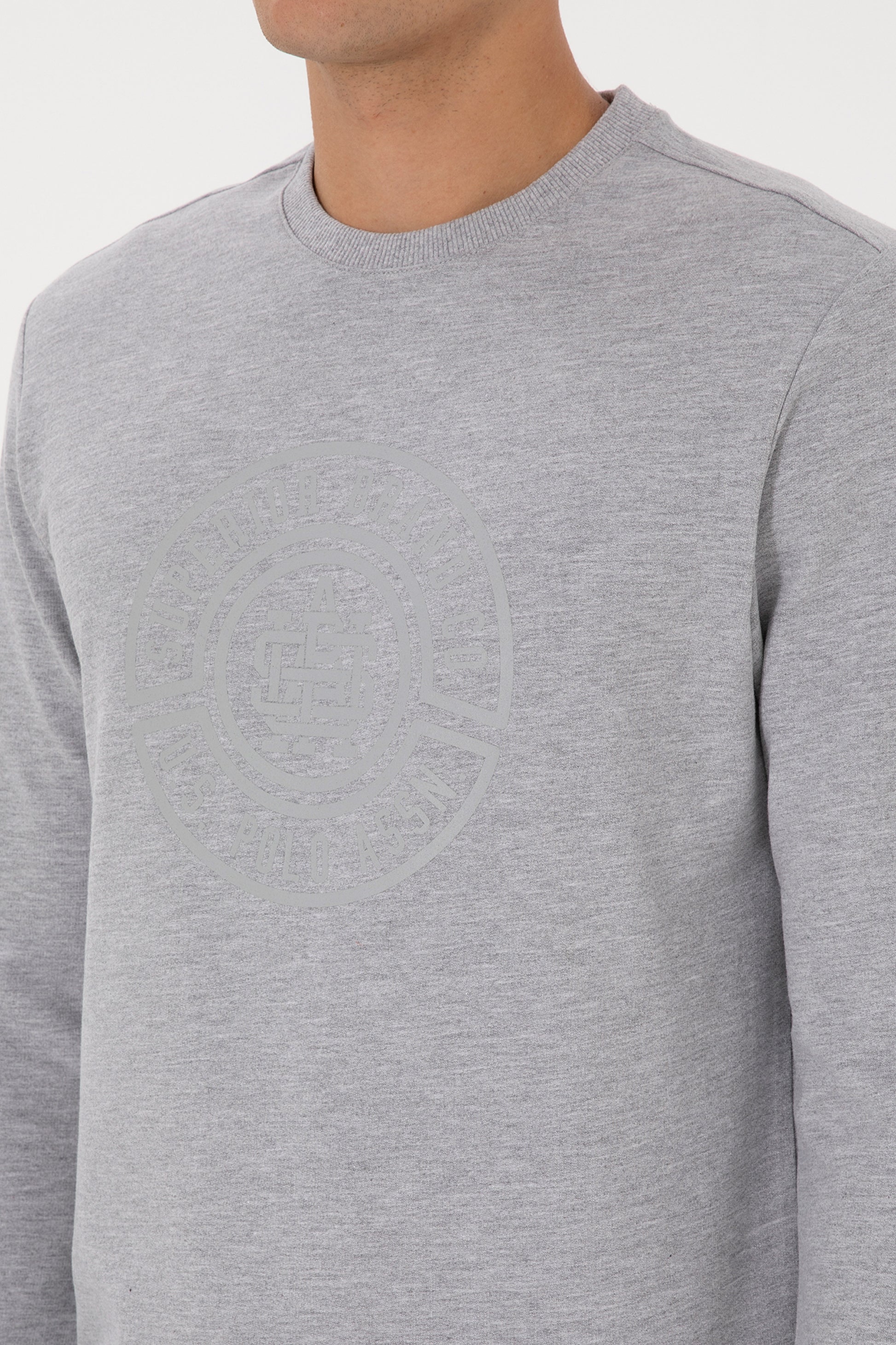 Men's Grey Melange Sweatshirt