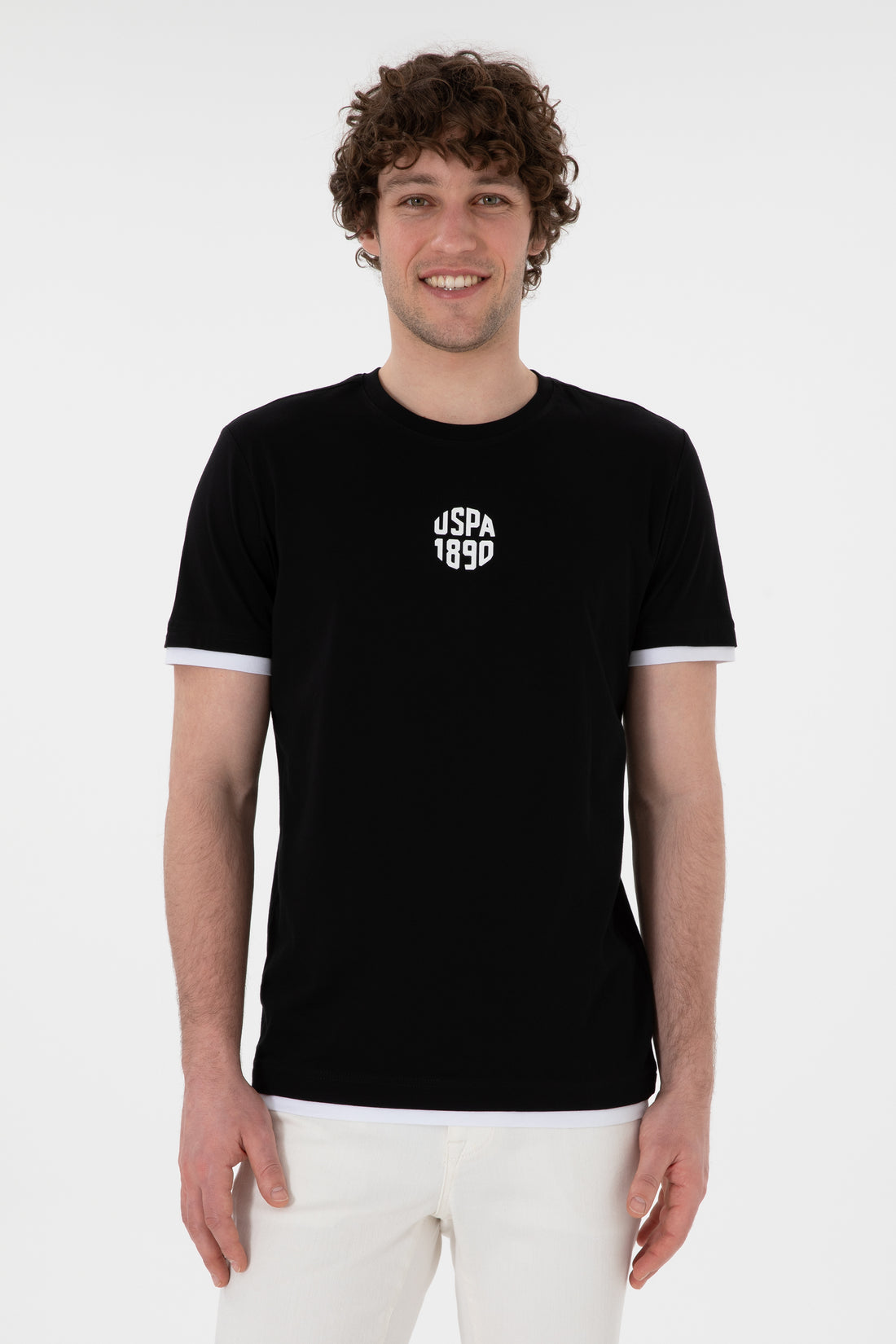 Men's Regular Fit Crew Neck Black T-Shirt