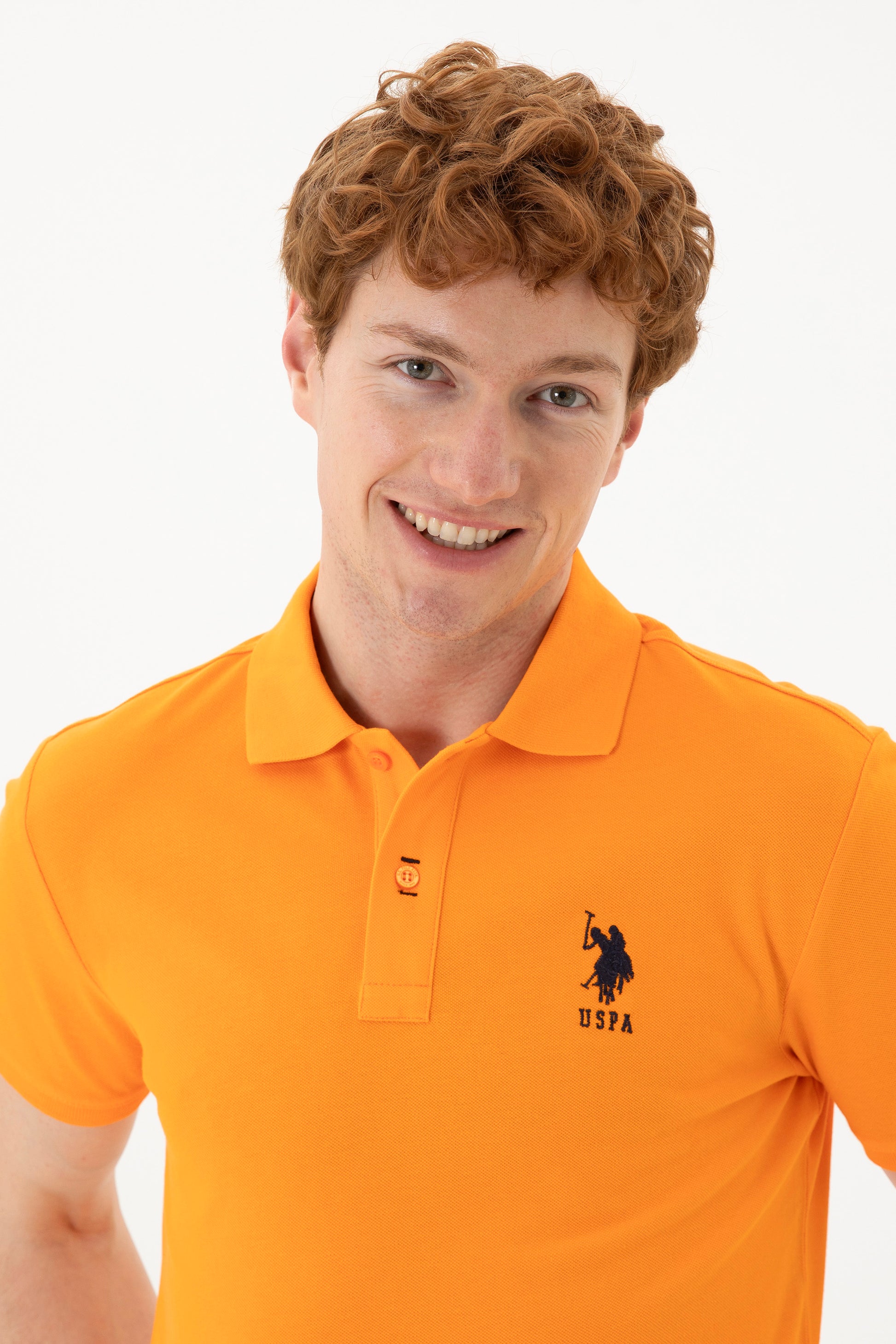 Men's Orange Basic T-Shirt