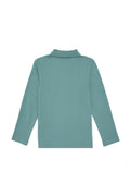 Girls' Mint Polo Collar Basic Sweatshirt