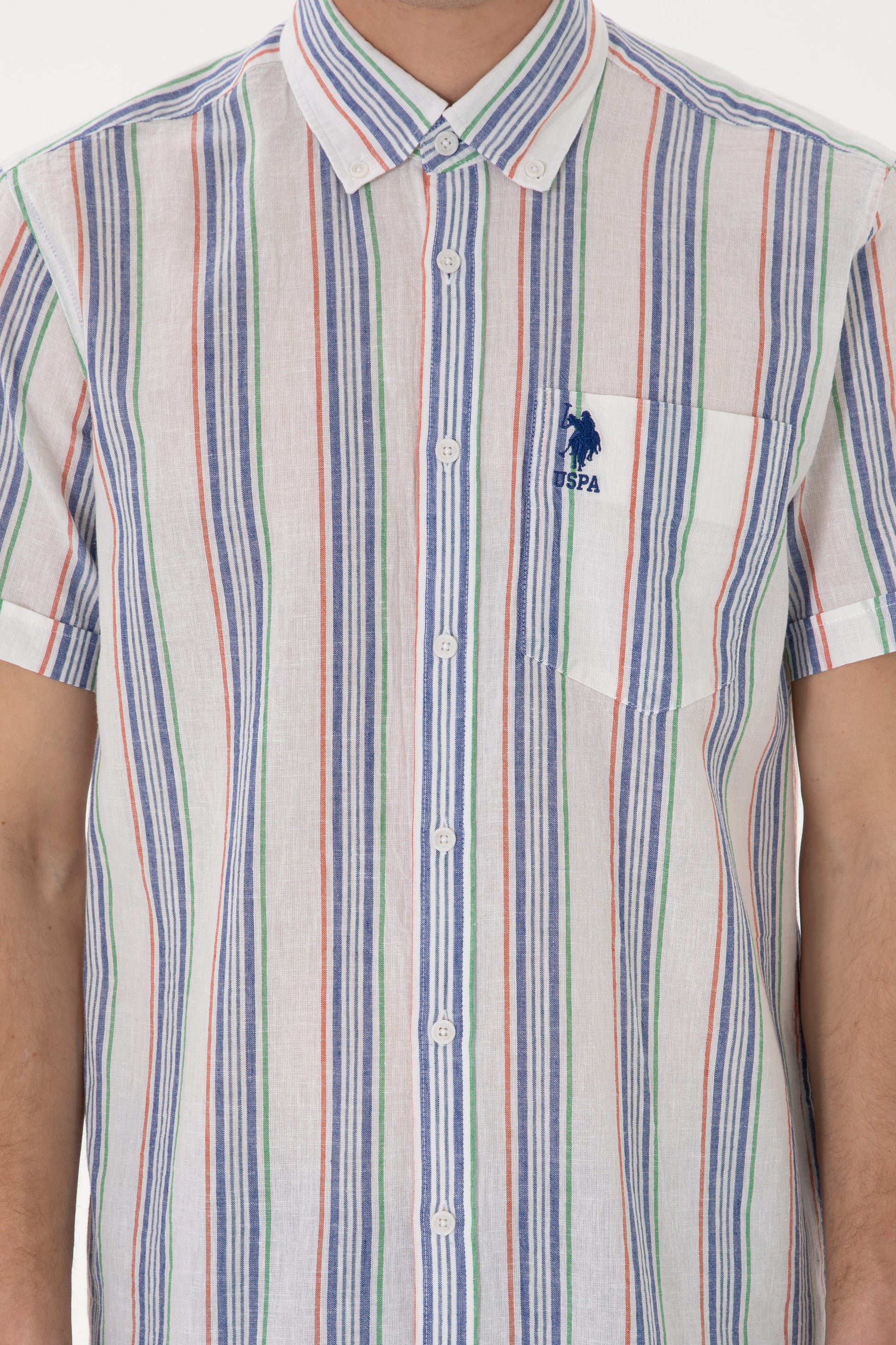 Men's Green Short Sleeve Shirt