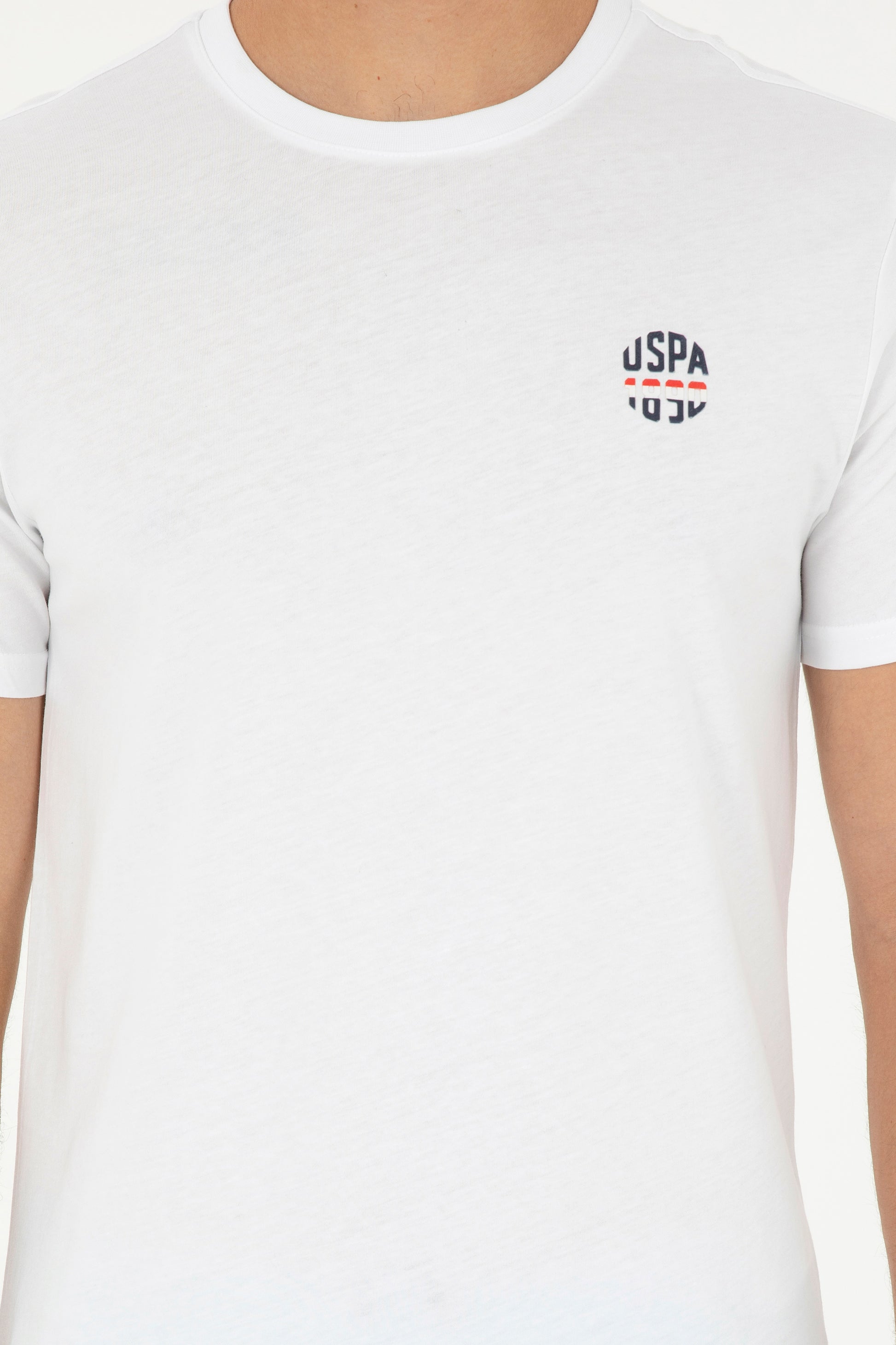 Men's Regular Fit Crew Neck White T-Shirt